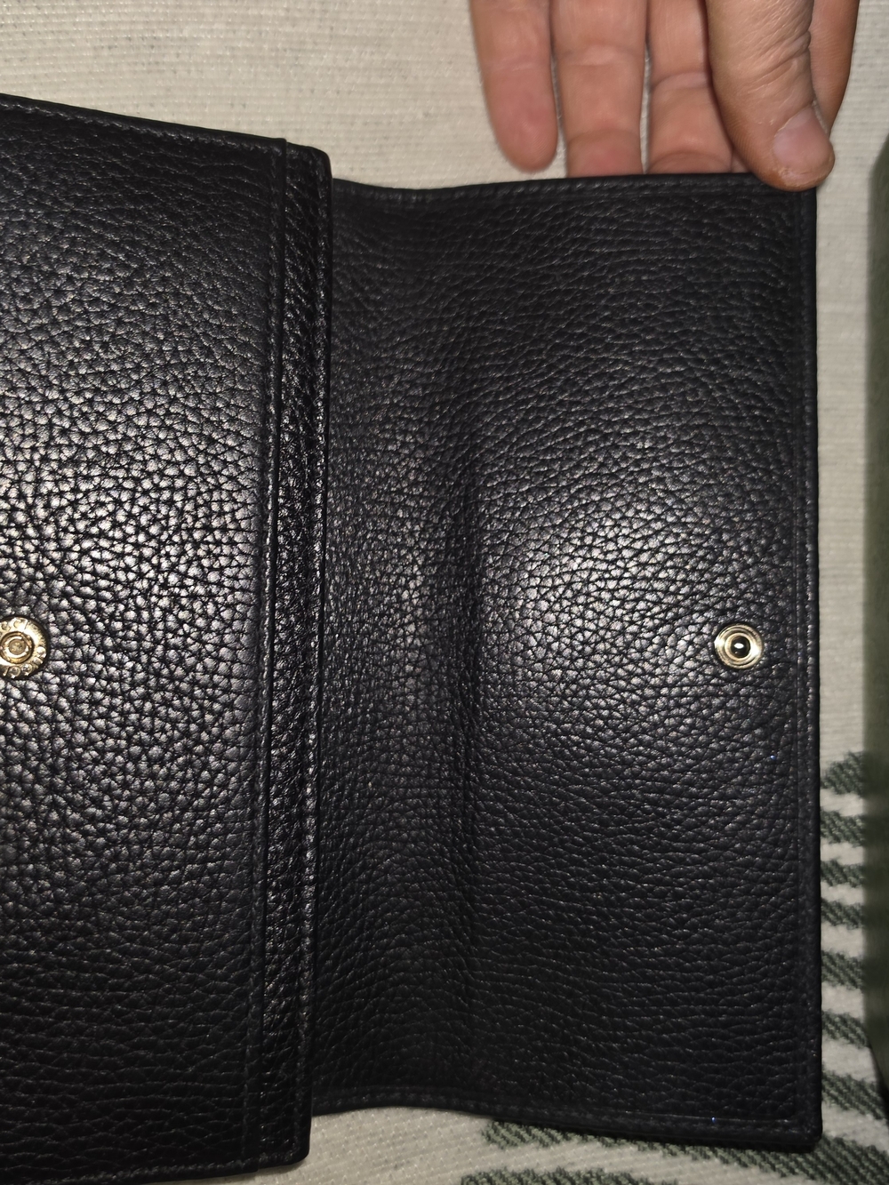 Gucci Black Leather Continental Wallet - Signature Interlocking G - Picture 8 of 10